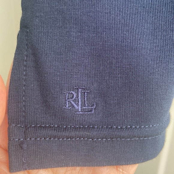 Lauren Ralph Lauren Stretch Cotton Boatneck Tee Lauren Navy Size XXL - Picture 8 of 14